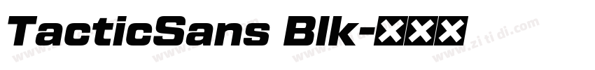 TacticSans Blk字体转换